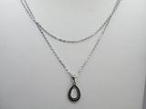 Mystical Moonscape: Silver Moonstone Double Strand Necklace