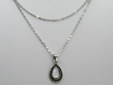 Mystical Moonscape: Silver Moonstone Double Strand Necklace