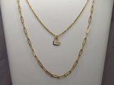 Golden Fusion: Double Strand Chain Link Necklace
