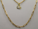 Golden Fusion: Double Strand Chain Link Necklace