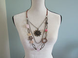 Sunflower Symphony: Triple Strand Necklace