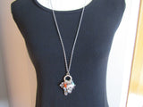 Charming Medley: 30" Pewter Chain Necklace