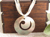 Nautilus Seashell: Tan Cord Necklace