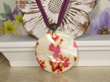 Purple Petals: Flower Pendant Necklace