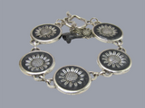 Silver Sunflower Bracelet