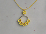 Elegant Yellow Flower Pendant Necklace