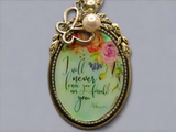 Divine Promise: 'I Will Never Leave You' Necklace