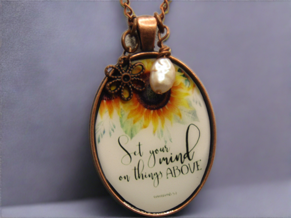 Daily Reflection: Set Your Mind on Things Above Copper Necklace