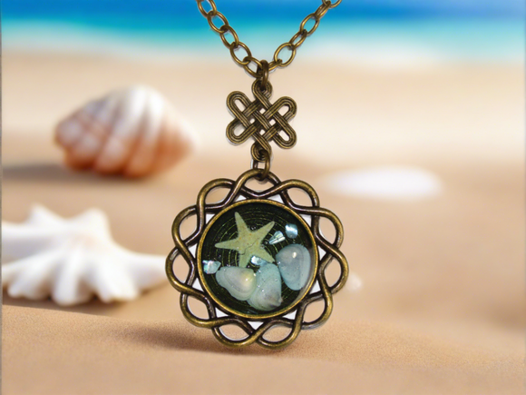 Seaside Serenity: Starfish and Seashells Necklace