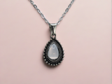 Mystical Moonscape: Silver Moonstone Double Strand Necklace