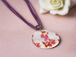 Purple Petals: Flower Pendant Necklace
