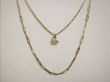 Golden Fusion: Double Strand Chain Link Necklace