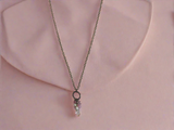Pink Elegance: 30" Antique Gold Chain Necklace