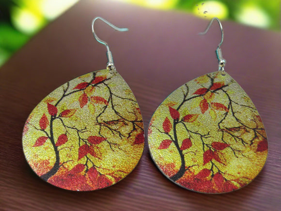 Autumn Print Earrings