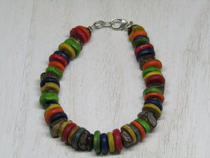 Casual Colorful Disc Bracelet