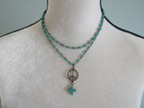 Turquoise Double Strand Peace Necklace