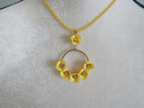 Elegant Yellow Flower Pendant Necklace