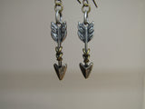 Gunmetal Arrow Earrings