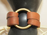 O Ring Leather Bracelet Black/Brown