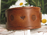 Leather Dragonfly Cuff Bracelet