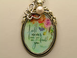Divine Promise: 'I Will Never Leave You' Necklace