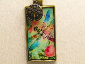 Gold Dragonfly in Flight Necklace